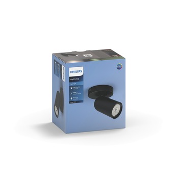 Philips Opbouwspot MyLiving Pongee LED Zwart 5.5W