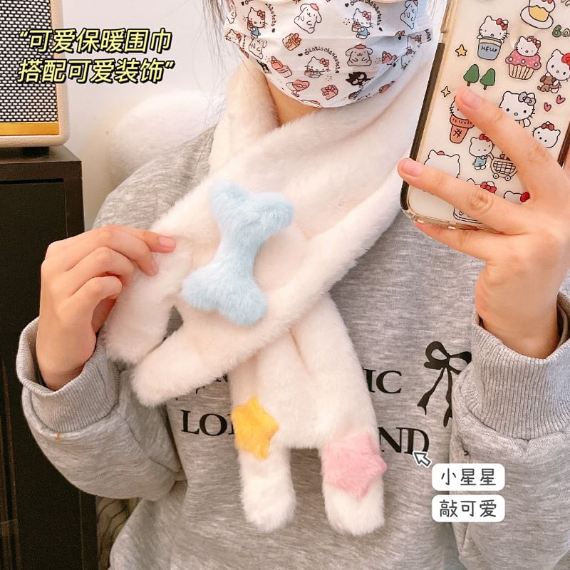 Hekki - Star Bone Chenille Handschoenen / Sjaal / Set