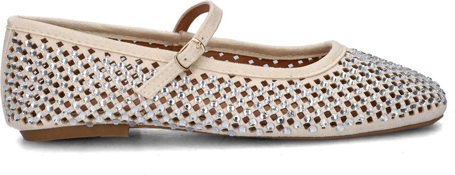 Nelson ballerina's met strass ecru