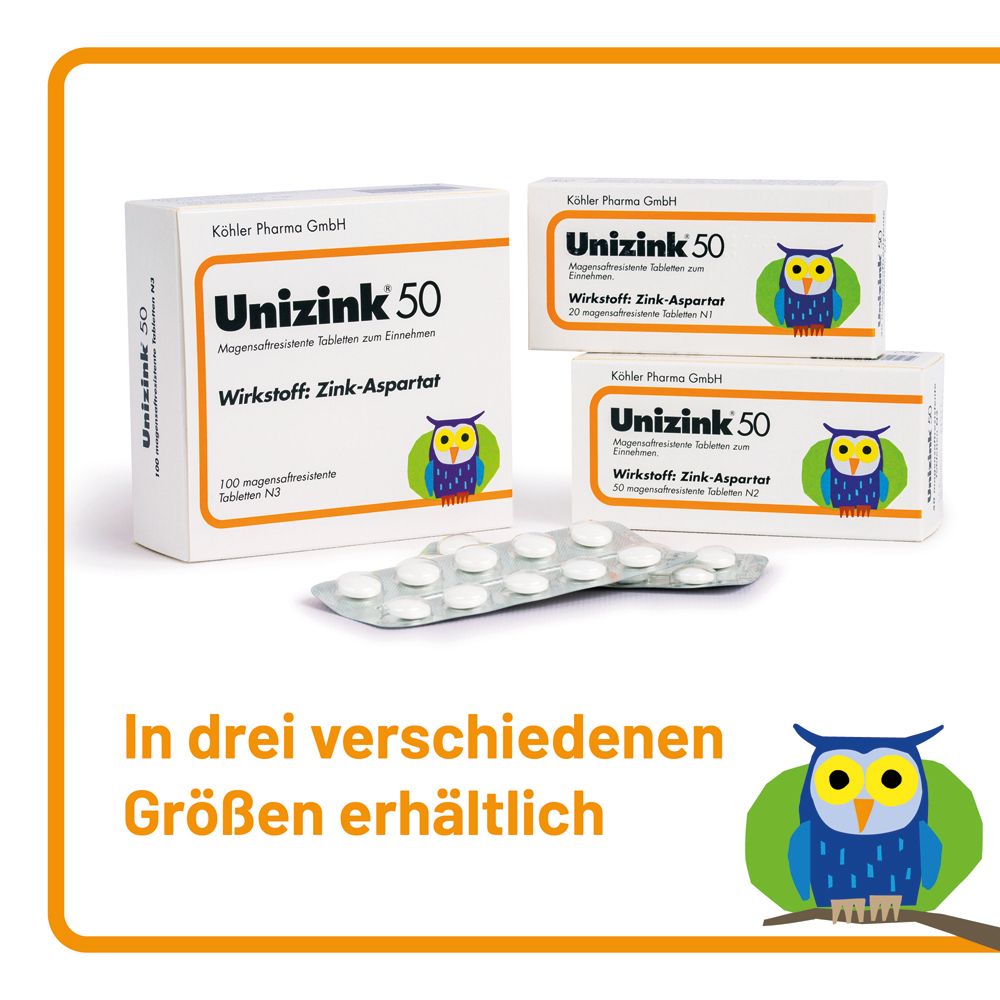 Unizink® 50 Tabletten