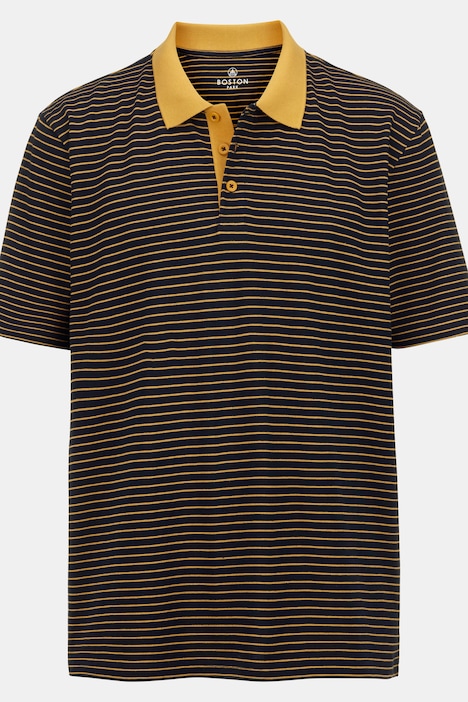 Boston Park Poloshirt, Halbarm, Ringel-Piqué, bis 72/74