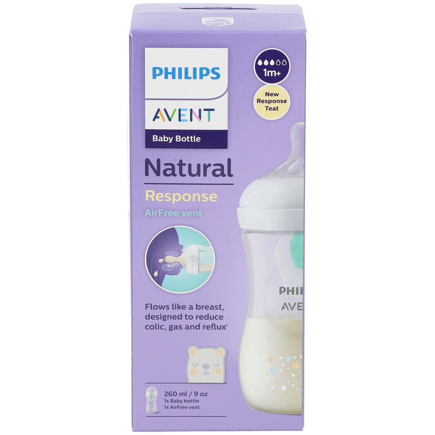 PHILIPS Avent Natural Response Biberon Ventil AirFree 260 ml SCY673/82