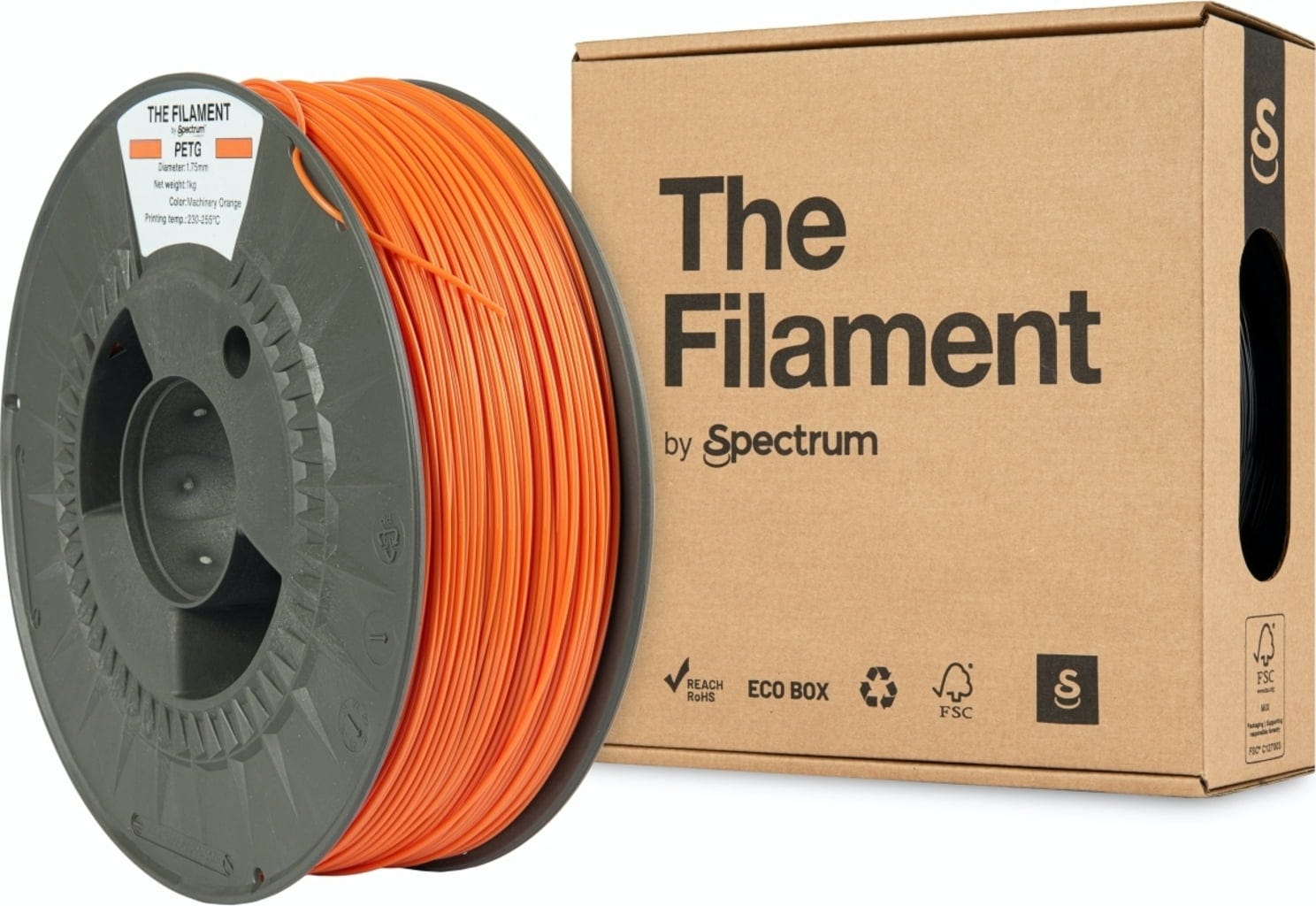 The Filament  PETG Machinery Orange, 1,75 mm / 1000 g    Erschwingliches PETG in Machinery Orange