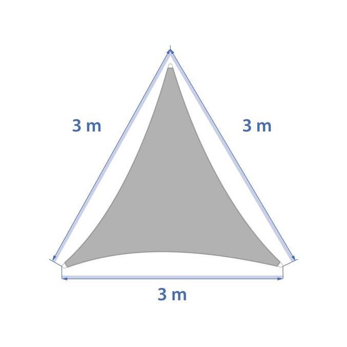 Voile d'ombrage triangulaire ELYORA Gris Ardoise