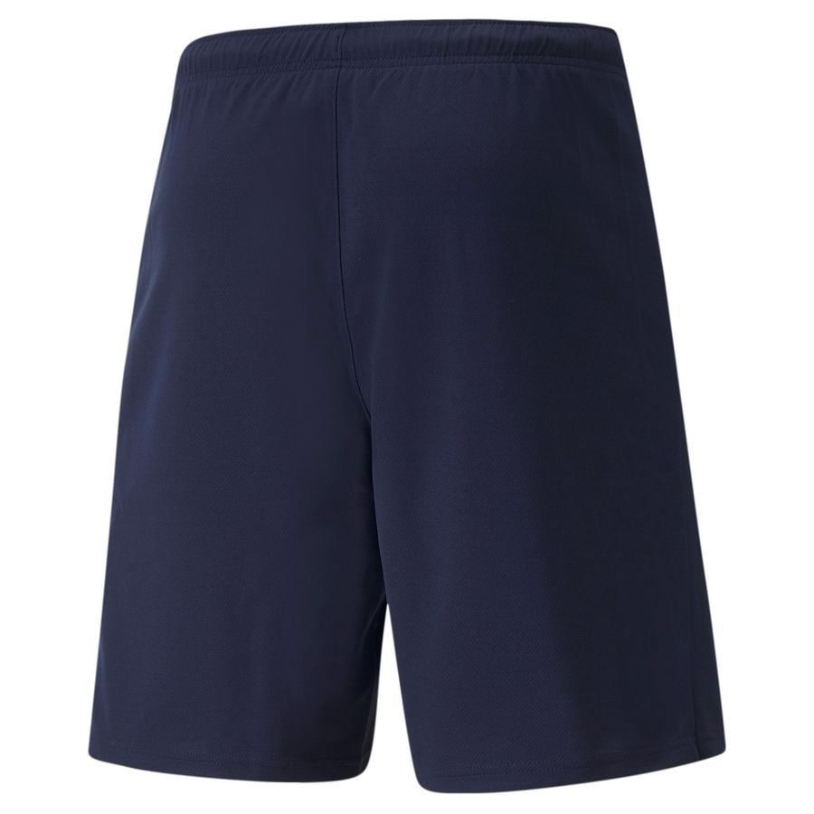 PUMA Short teamRISE - Bleu Marine/Blanc