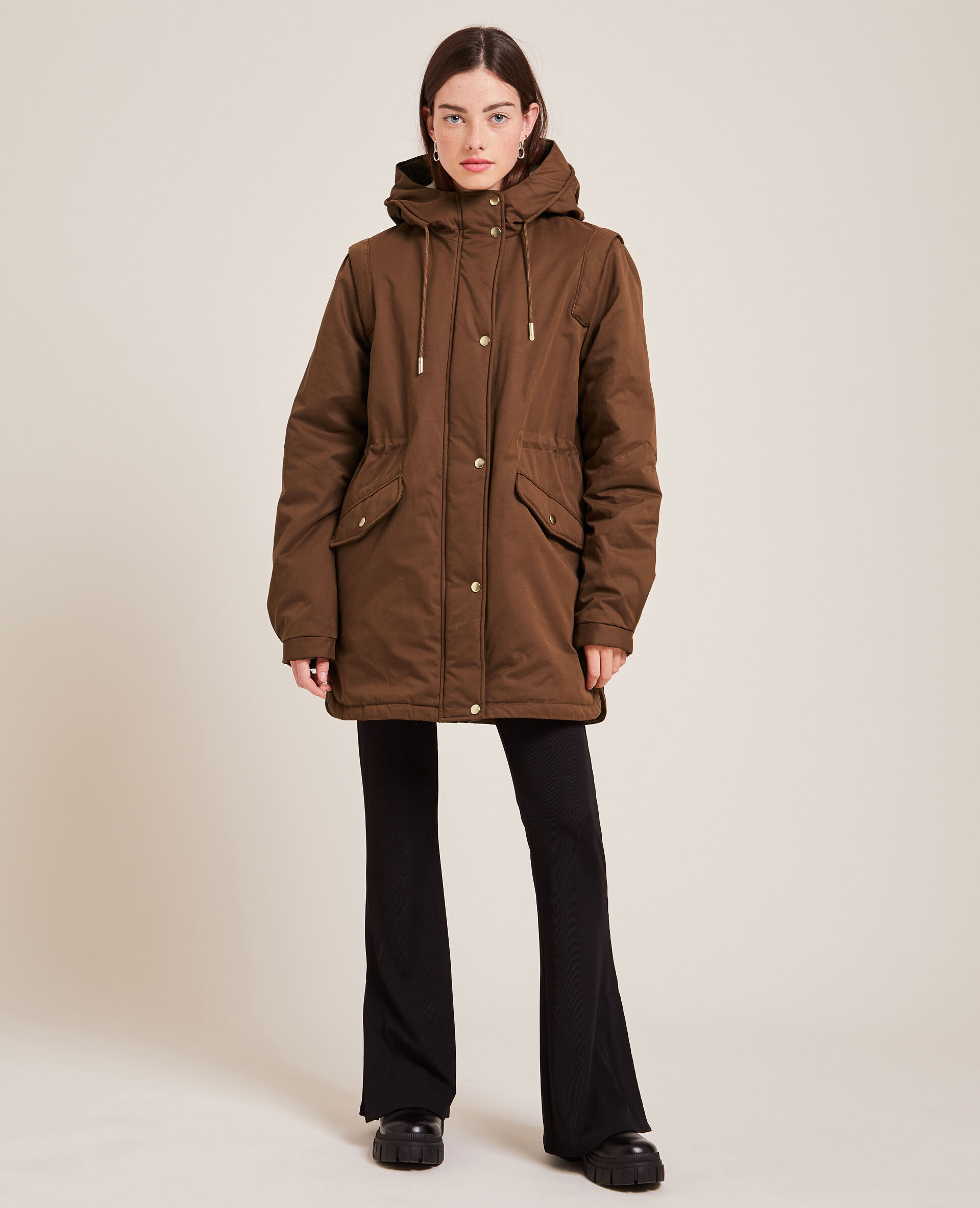 Parka avec doublure fourrure - Marron
