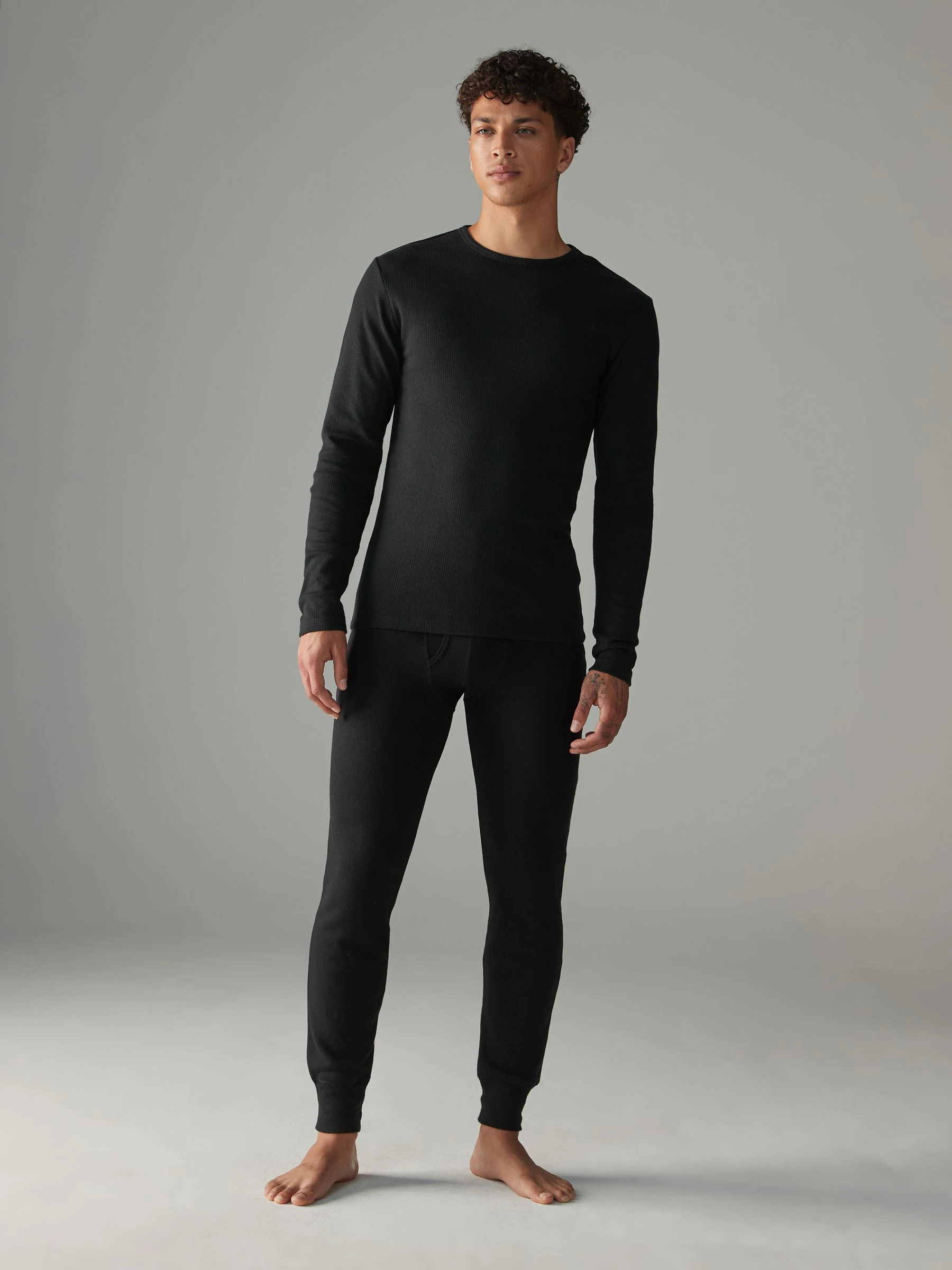 Zwart - Thermogen Long Sleeve Top and Leggings Set