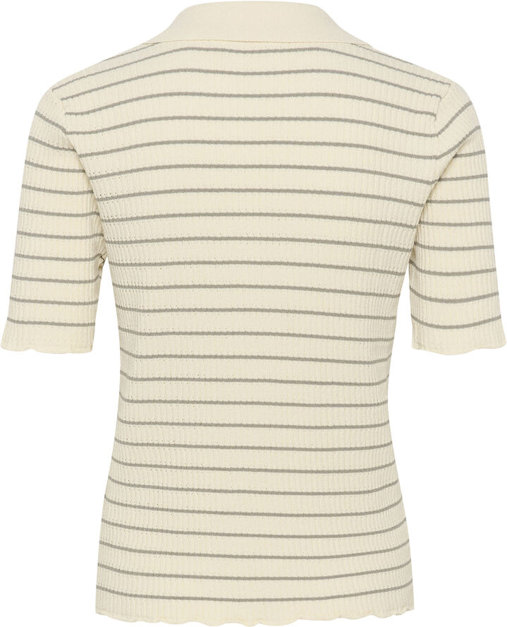 Soaked in Luxury SLLidya Tee White w shadow stripe