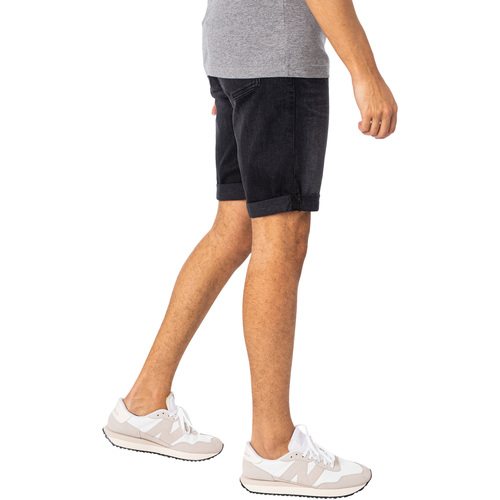 Calvin Klein Jeans - Pantalones Cortos De Mezclilla Delgada Negro