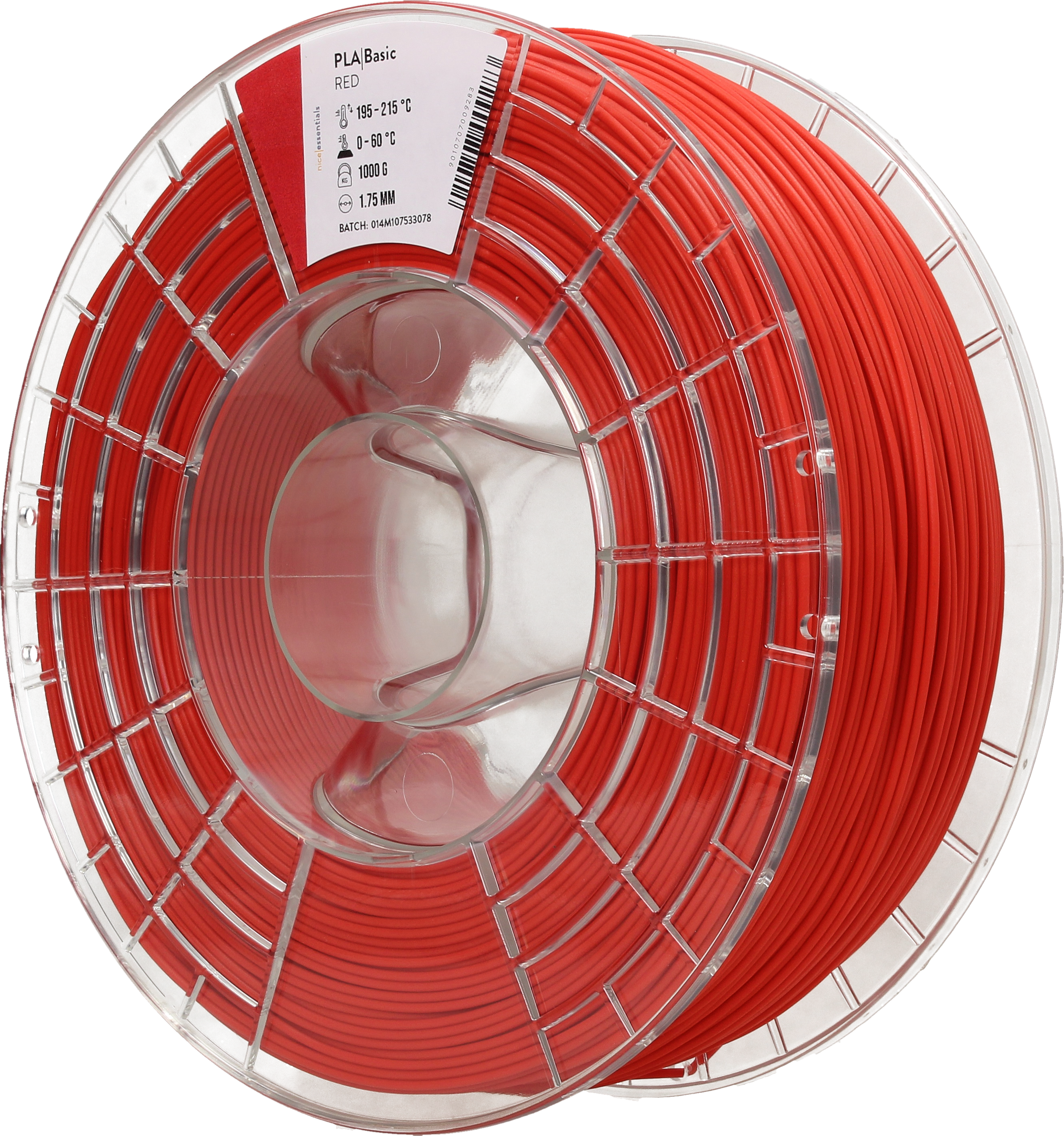 nice essentials  PLA Basic Red, 1,75 mm / 1000 g    PLA Filament mit österreichischem Charme in Red