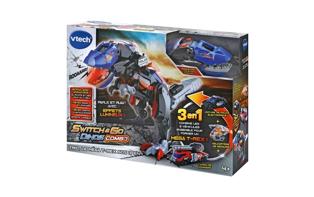 Vtech® Lernspielzeug »Switch & Go Dinos - Combo Trio le T-Rex SOS -FR-«
