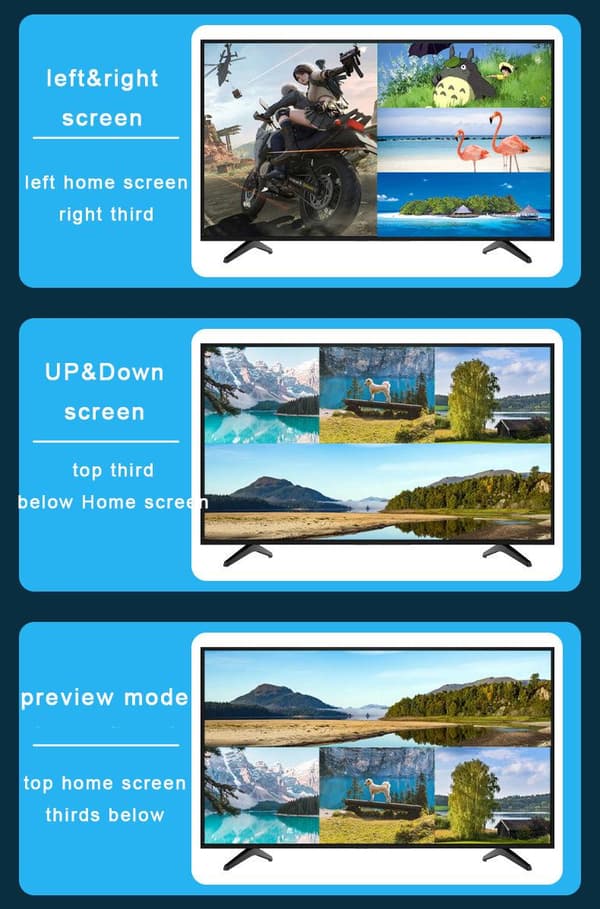 NÖRDIC HDMI-skaleringsbryter 4 til 1 med Multiviewer 4K30hz HDCP1.4