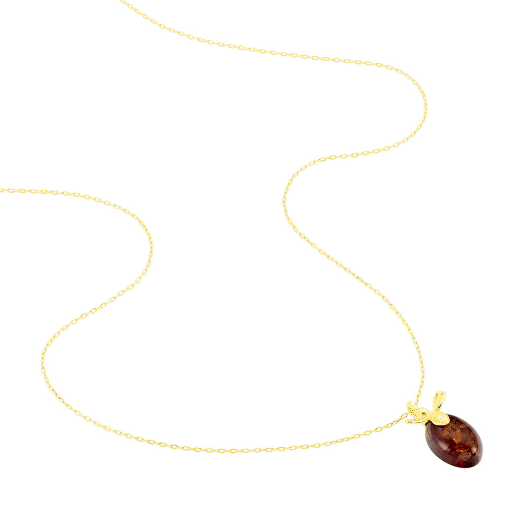 Collier Argent Doré Lyla Ambre