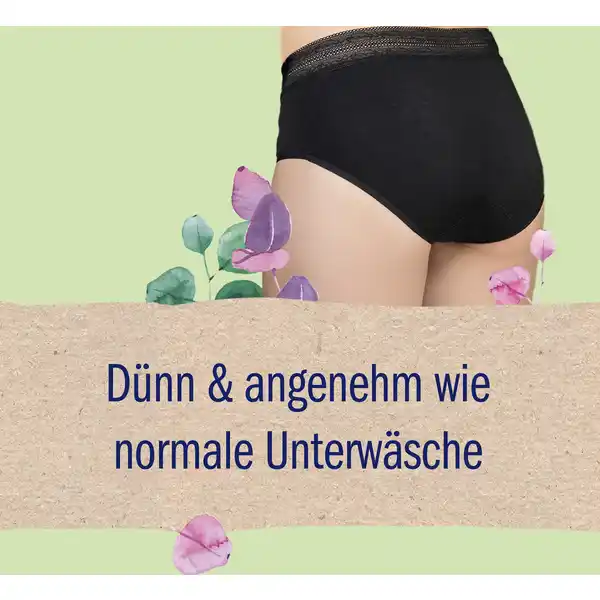 natural Menstruations Hipster Gr. XL schwarz