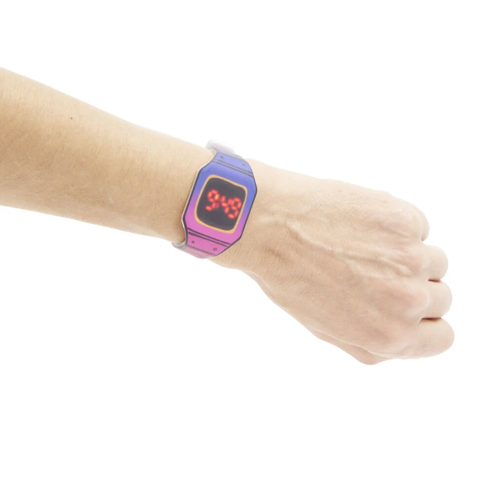 Montre unisexe digitale silicone multicolore Ø5x17,5cm
