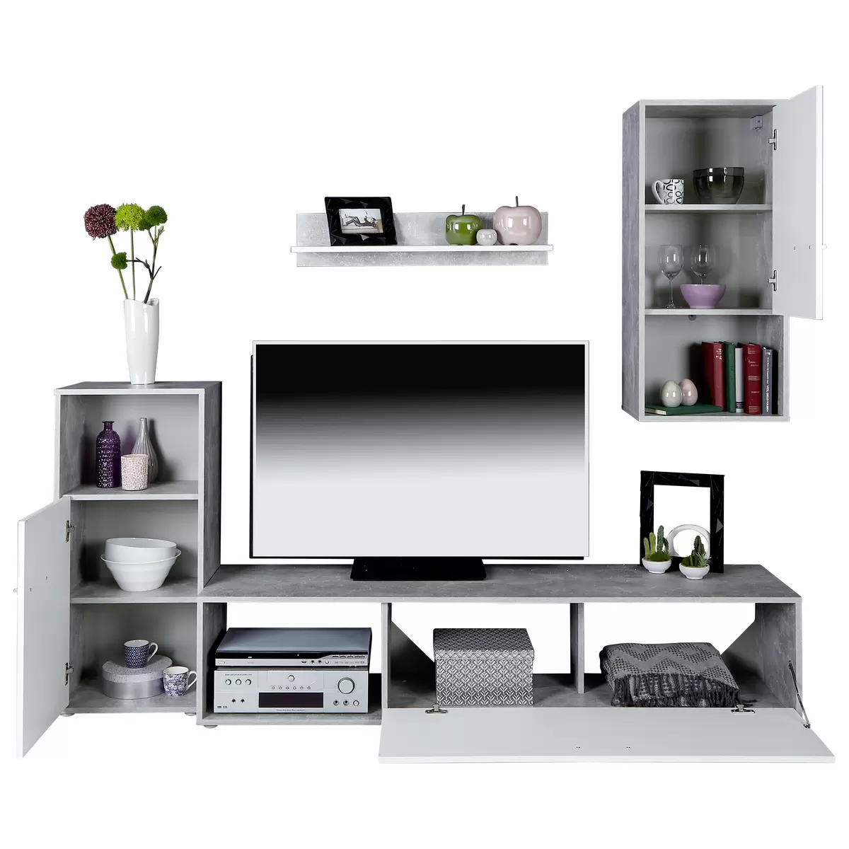 Wohnwand Aran Best Price weiss