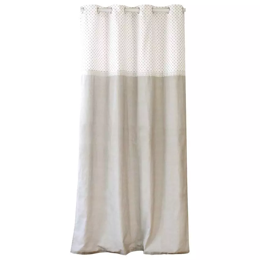 Rideau (140 x H240 cm) Romantique dentelle Beige