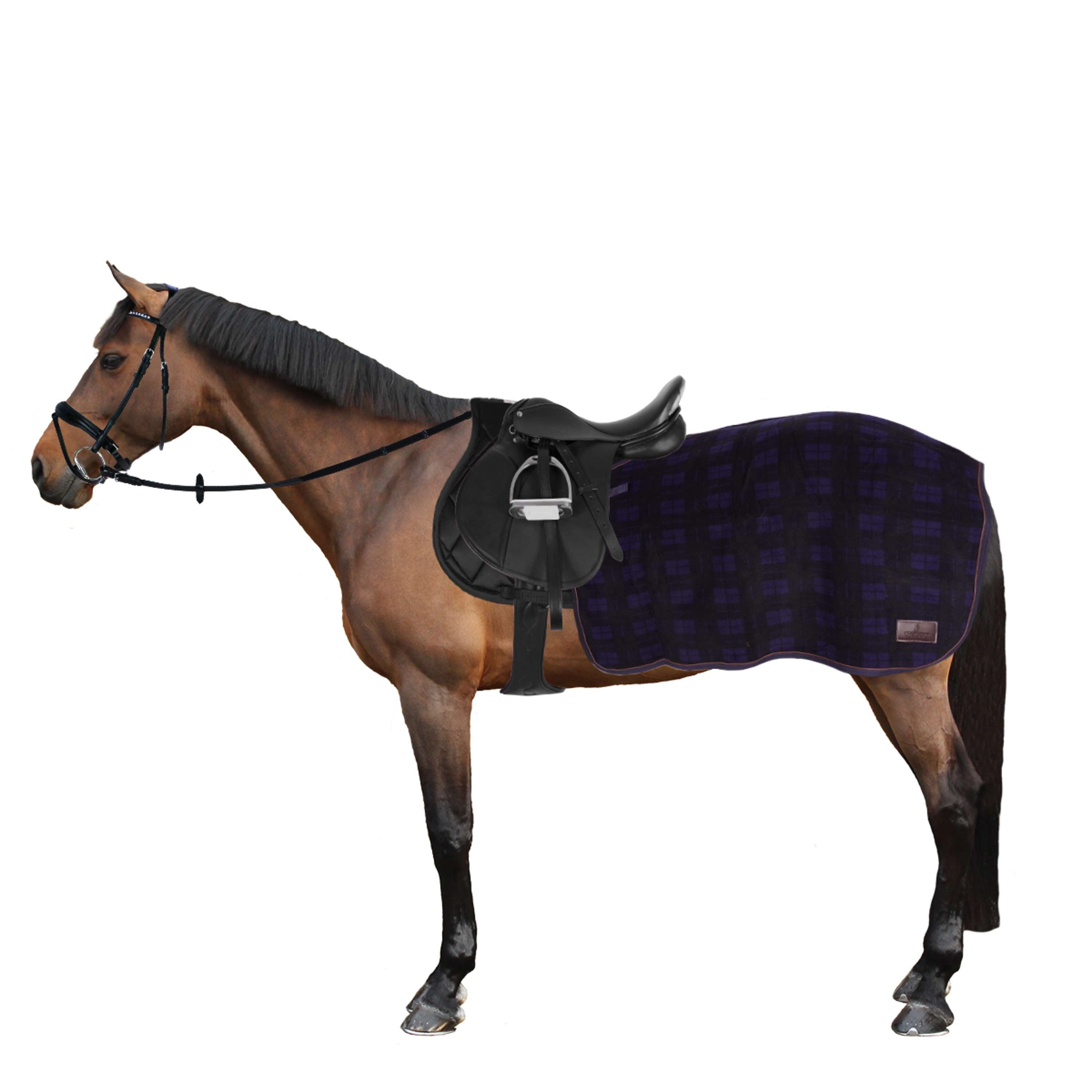 Kentucky Uitrijdeken Vierkant Heavy Fleece Donker Blauw