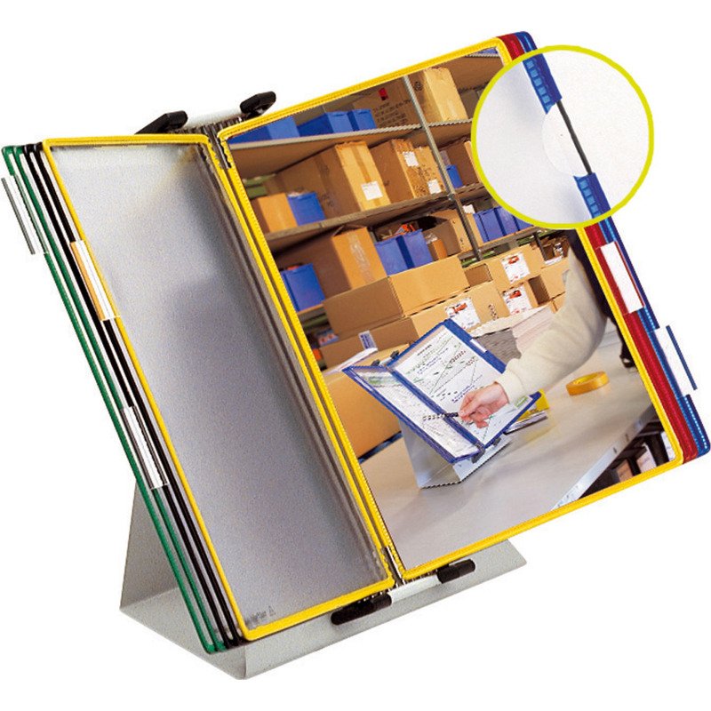 Protège-documents pivotant pupitre Djois by Tarifold  PVC A4 10 pochettes - 20 vues couleurs assorties