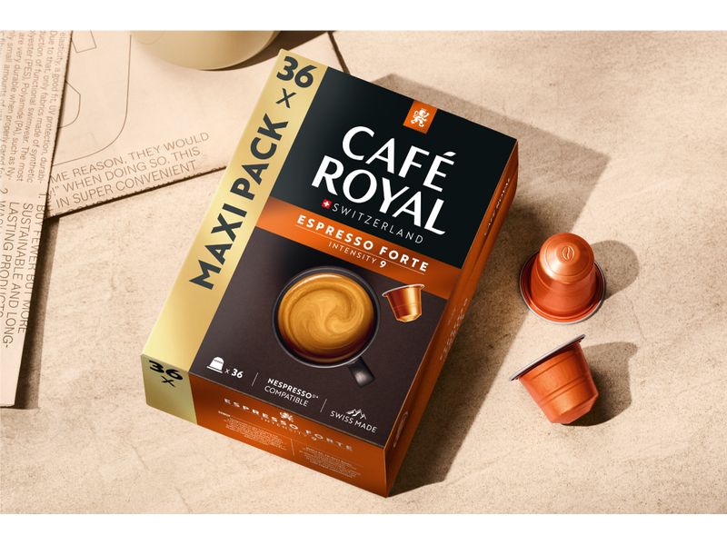 Café Royal Kaffeekapseln für Nespresso Espresso Forte 36 St Kaffeekapseln für Nespresso Maschinen