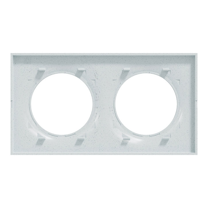 Plaque de finition 2 postes Odace Styl recyclé Schneider Electric blanc