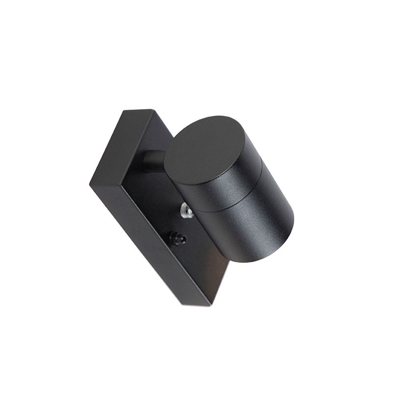 Moderne buiten wandlamp zwart IP44 met schemersensor - Solo