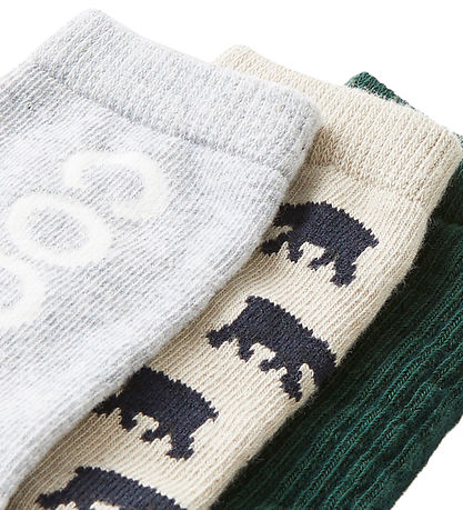 Name It Strømper - NmmKosy - 3-pak - Pure Cashmere/Grey Melange/