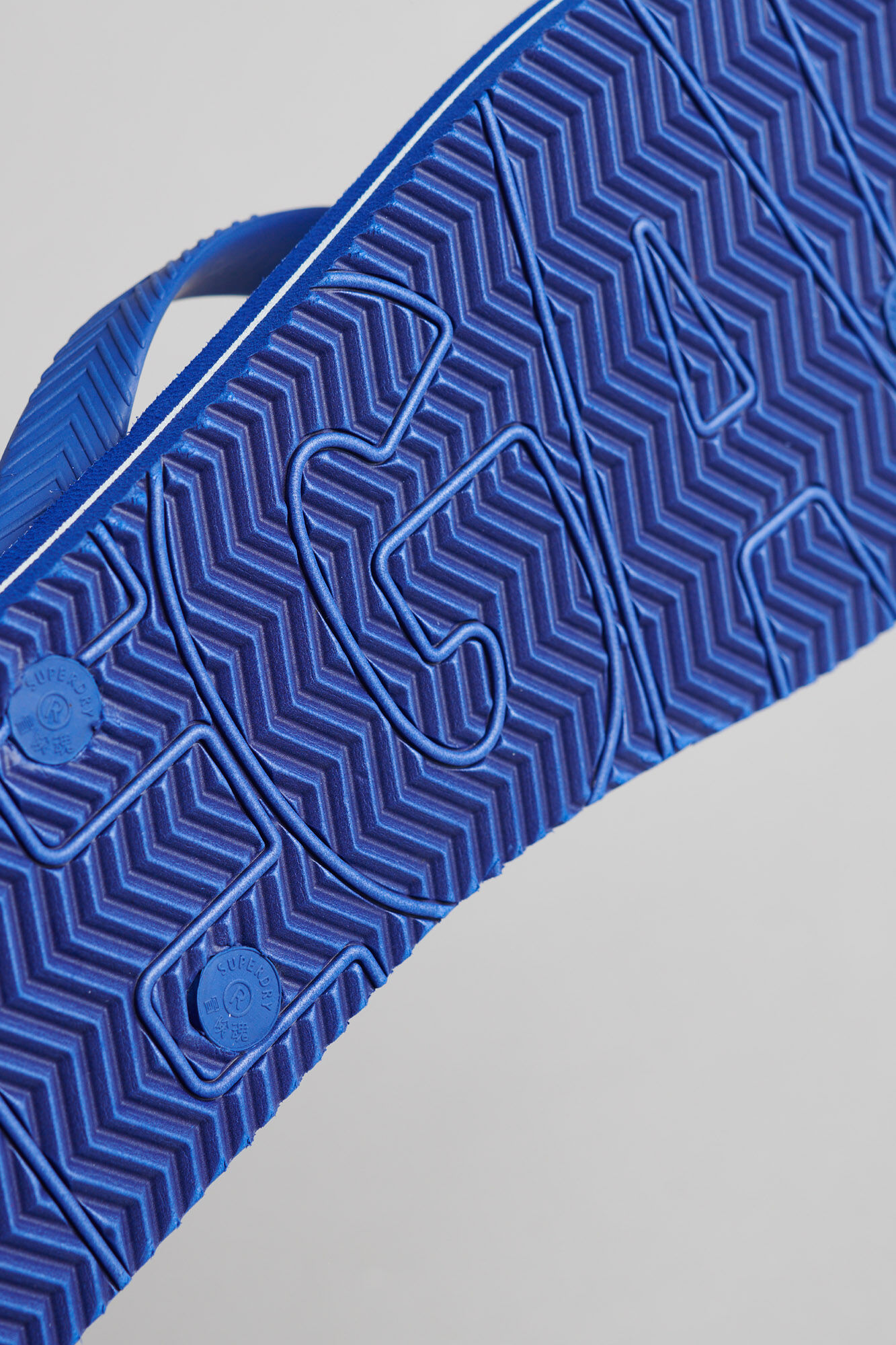 Chinelo vegano com logo vintage - azul escuro