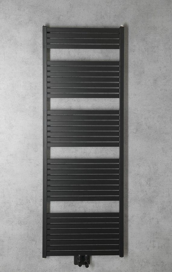 Sapho Tondi radiator zwart mat 60x169cm 930W