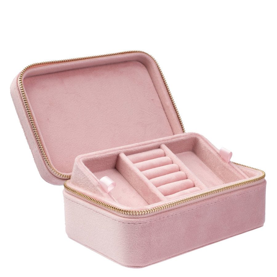 DARK Velvet Jewellery Box Light Rose