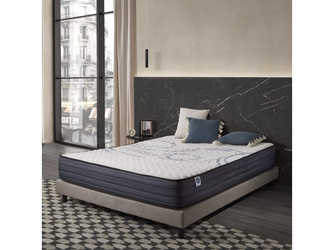 Naturalex - Matelas Perfectsleep à ressorts ensachés 160x200 cm - Épais 24 cm - Visco Thermorégulateur - Tissu Premium - Haute Qualité - Respirabilité optimale