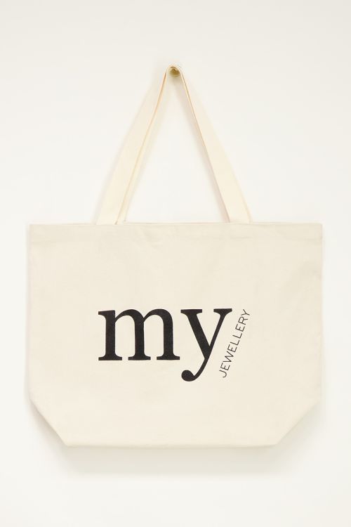 Beige canvas shopper My-Jewellery