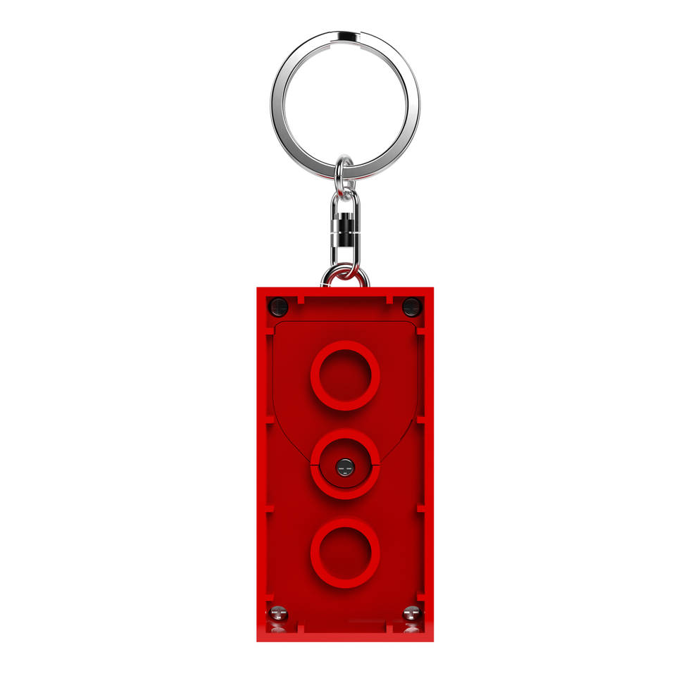 LEGO sleutelhanger met licht - red brick