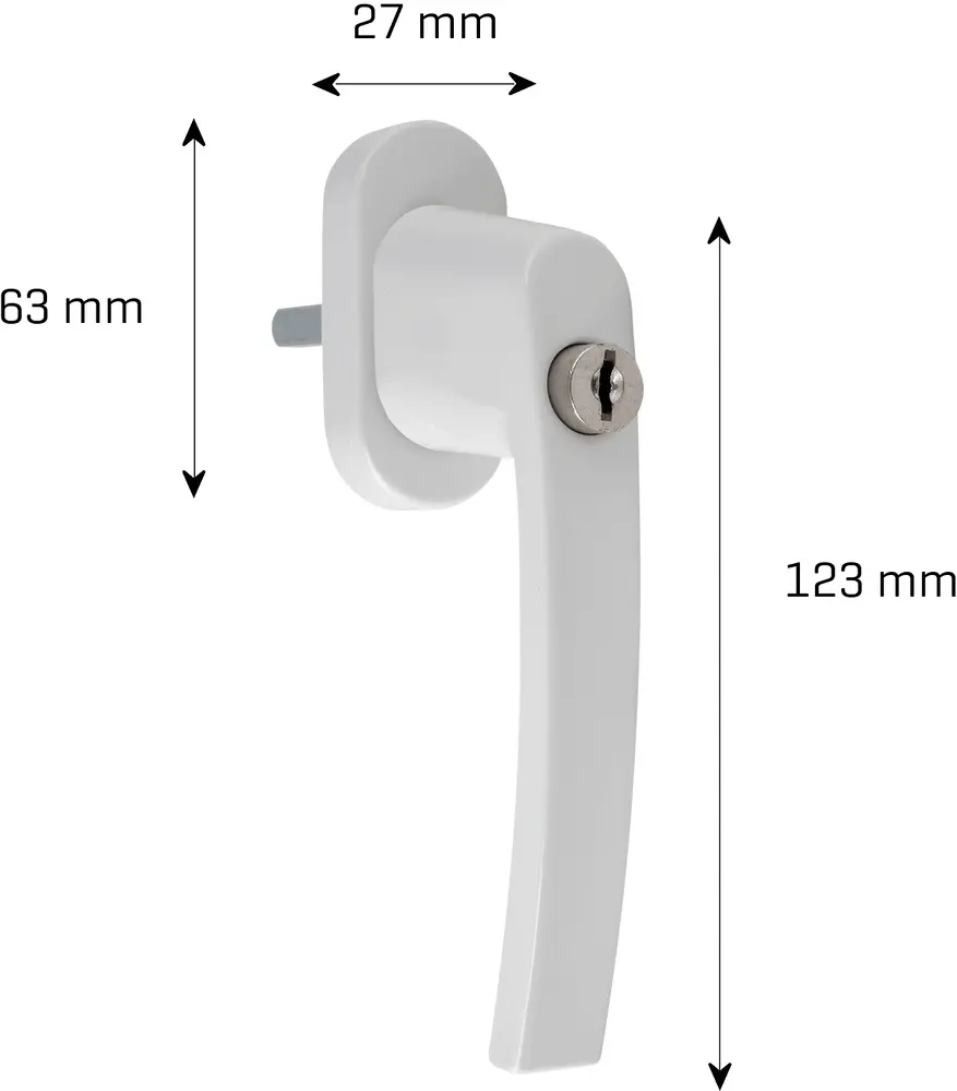 jasa Paskvilgreb 43 mm med lås - hvid