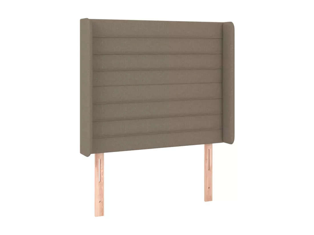 Sommier tapissier avec matelas et LED Taupe 90x190 cm Tissu