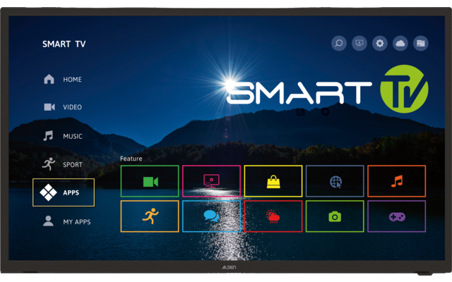 Alden AS2@ 80 HD Ultrawhite vollautomatische Satellitenanlage inklusive S.S.C. HD Steuermodul / LTE Antenne / Smartwide LED TV