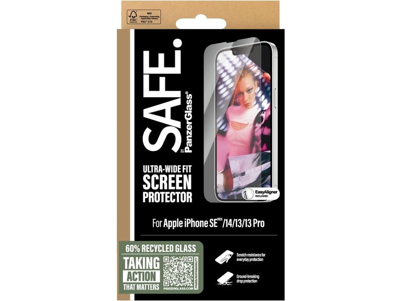 SAFE. Displayschutz Ultra Wide Fit iPhone 16e/13/13Pro/14 Display-Schutzfolie für das Apple iPhone 16e/13/13Pro/14