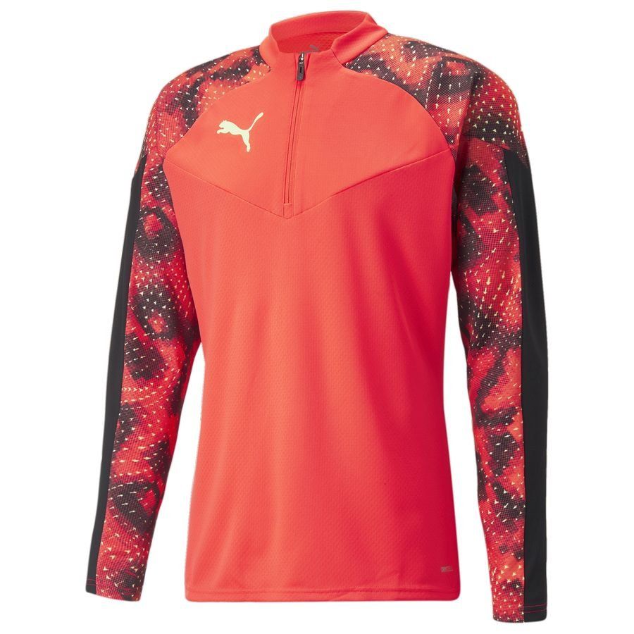 PUMA Maillot d'Entraînement IndividualFINAL Fermeture Éclair 1/4 WC - Rouge/Noir
