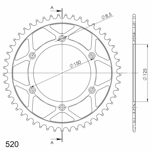 Supersprox - Couronne 50 dents | KTM / Husaberg / Husqvarna / Gasgas - CO30450