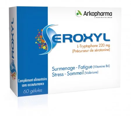 Séroxyl Surmenage & Fatigue Valériane - Vitamine B6 - Arkopharma - 60 Gélules