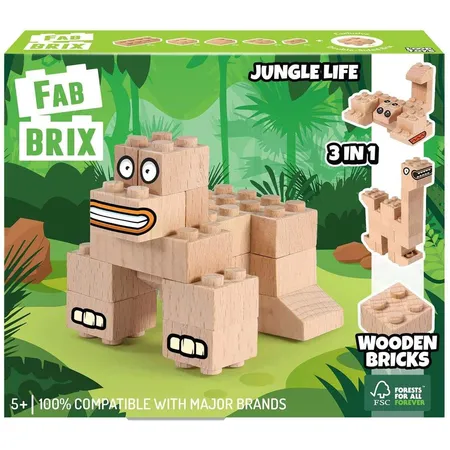 FabBrix Holzbausteine Dschungel Leben
