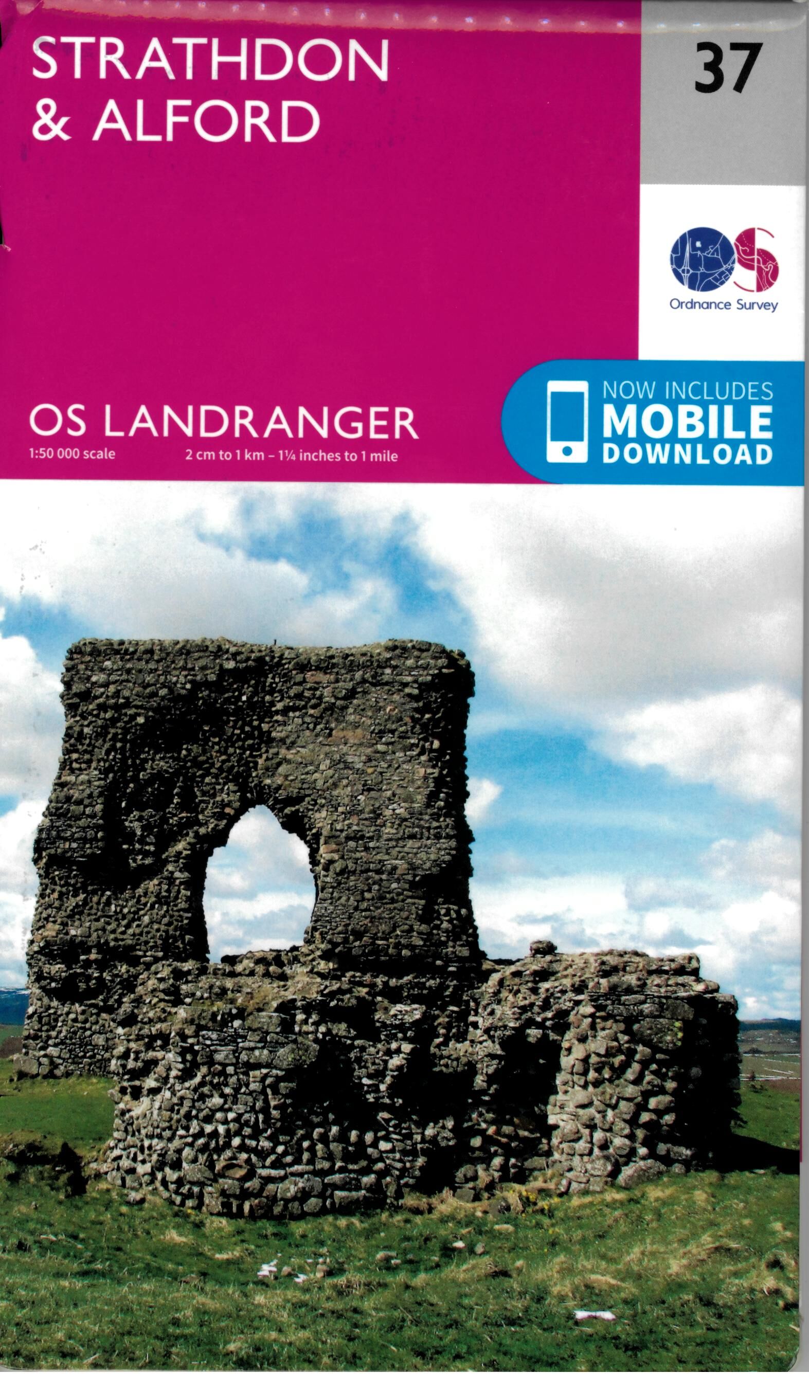 ORDNANCE SURVEY - 37 GB STRATHDON ALFORD 1 50 000