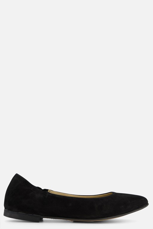 Linea Zeta Ballerina's zwart Suede