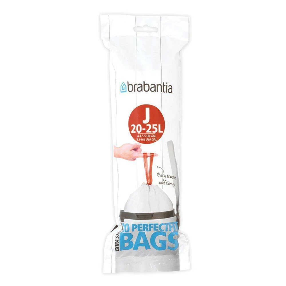 Rouleau de 20 sacs poubelle 23 l blanc code J Brabantia