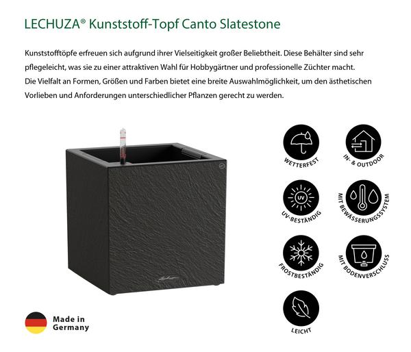 LECHUZA® Kunststoff-Topf Canto Slatestone