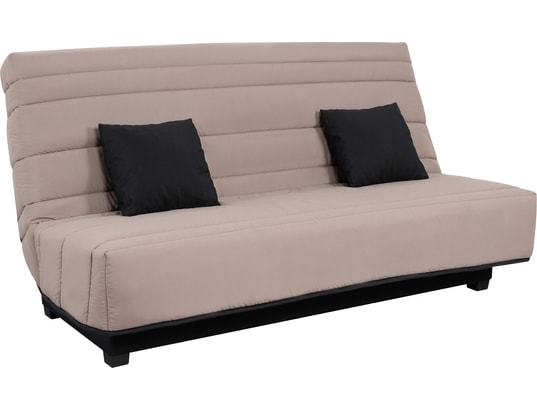 CONCEPT1 - Canapé lit Axel CC 130 mousse 35 kg couette taupe