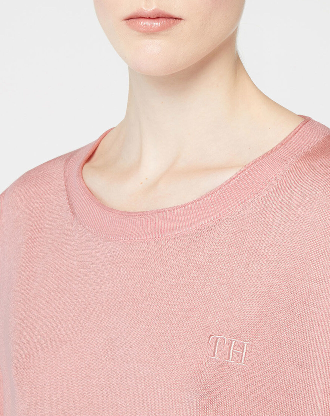 Tommy Hilfiger Pull en Laine mélangée rose clair