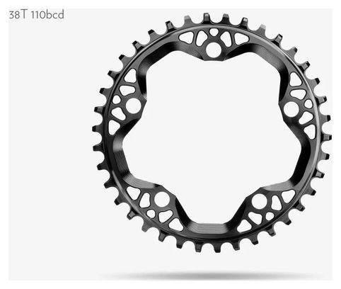 Plateau Rond Narrow Ride AbsoluteBlack CX Round 5 Bras 110 BCD Chainrings 12 V Noir