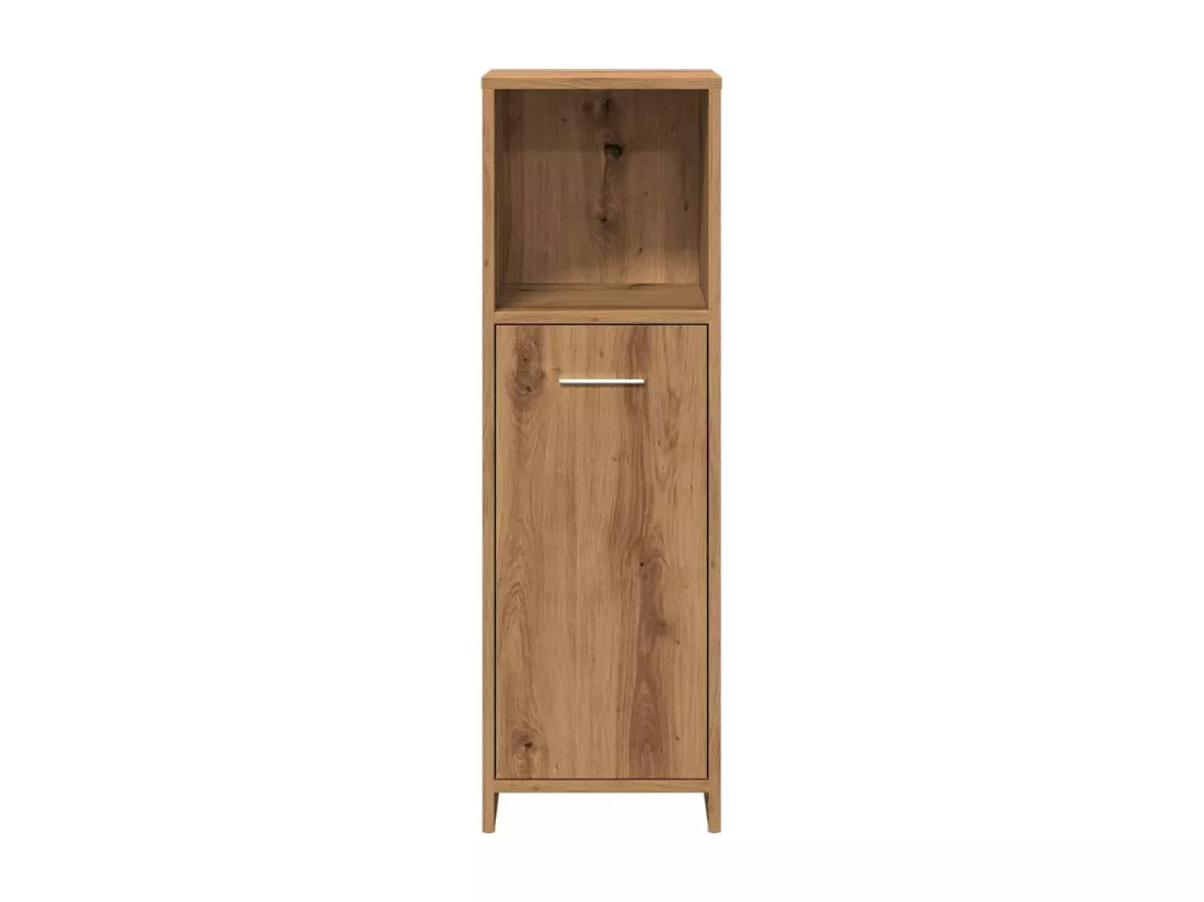 Armoire de bain chêne artisanal 30x30x95 cm bois d'ingénierie