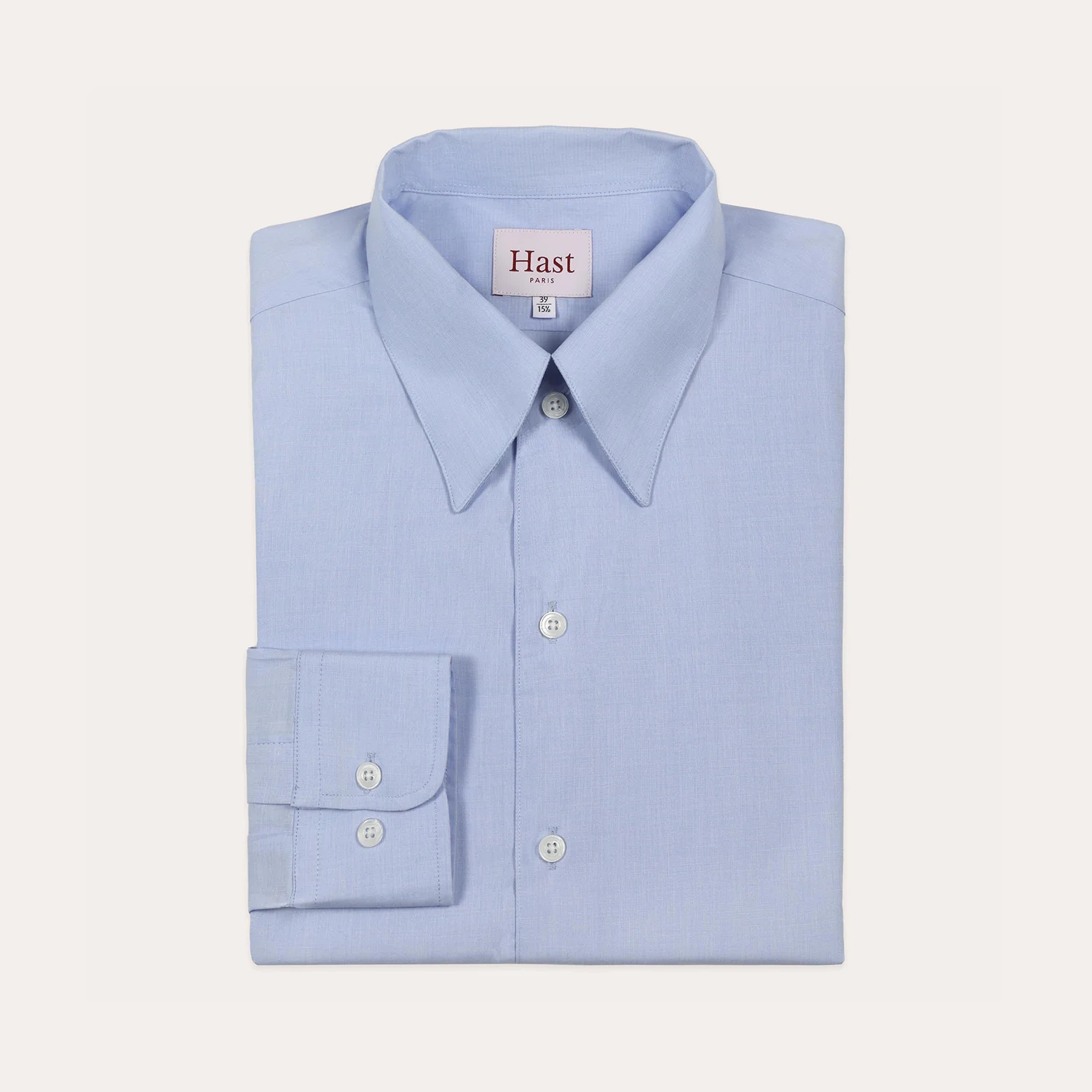 Blue poplin shirt